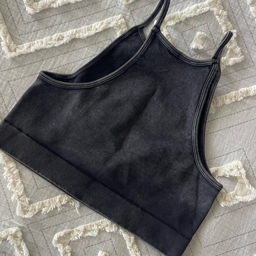 Grey Crop Top